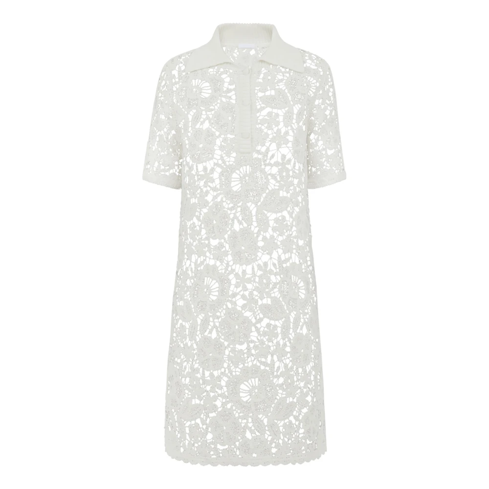 P.a.r.o.s.h. Witte Katoenen Polo Jurk Italië White Dames
