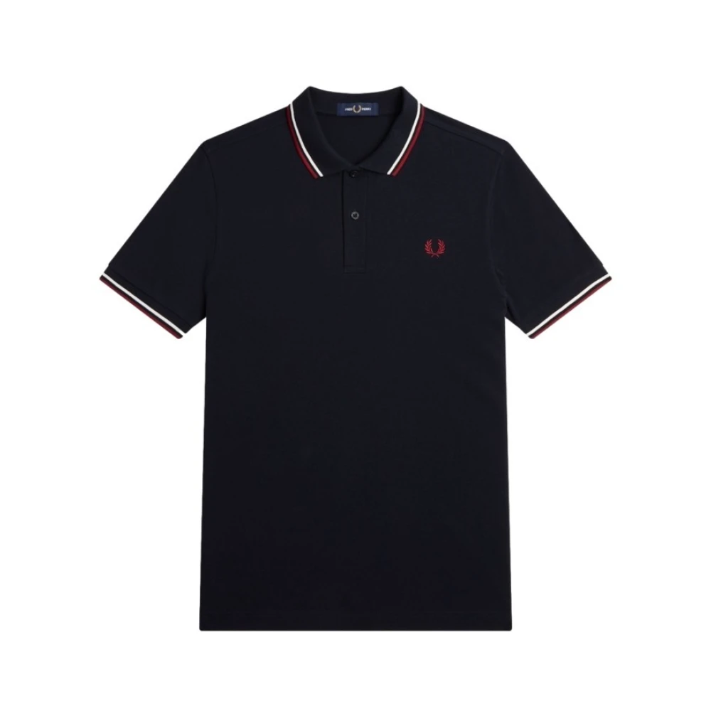 Fred Perry Marino Twin Tipped Polo Shirt Blue, Herr