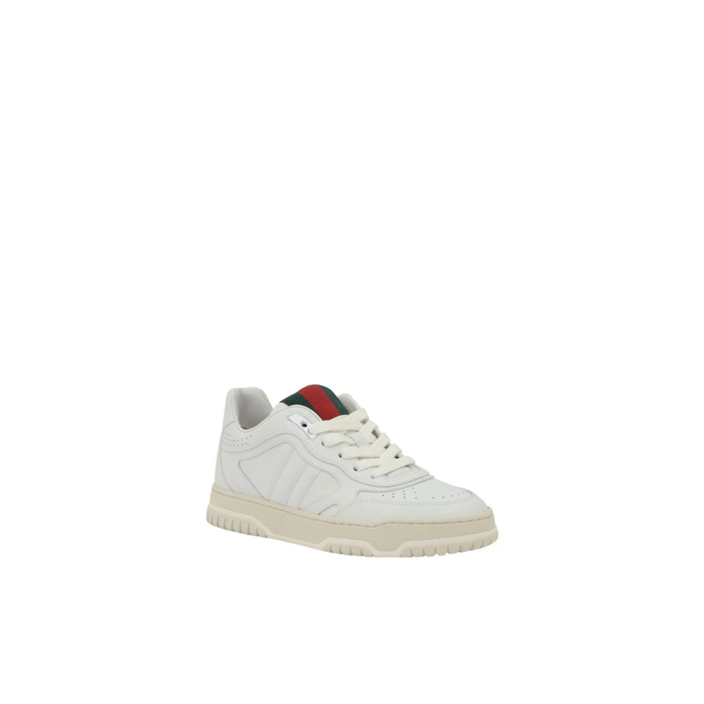 Gucci Witte Leren Tennisschoenen White Dames