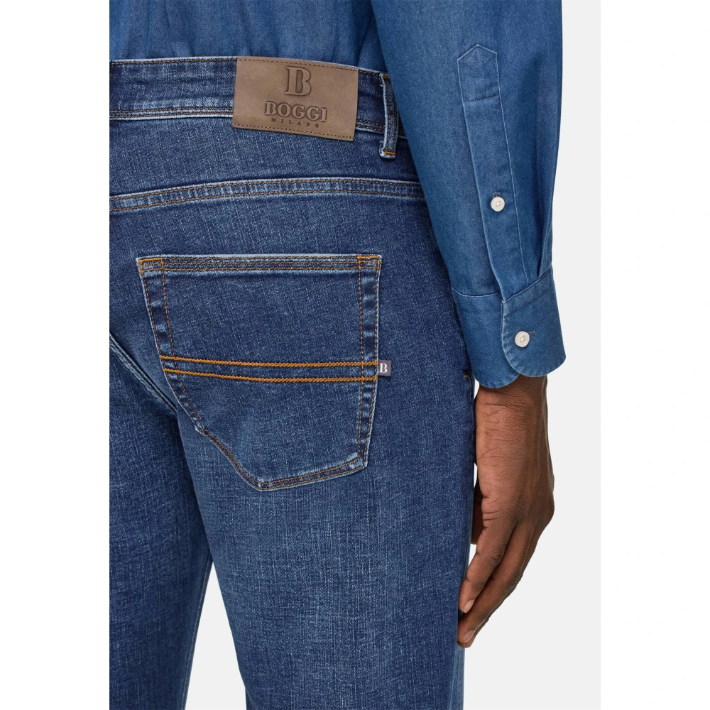 Boggi Milano Stretch Denim Jeans Blue Heren
