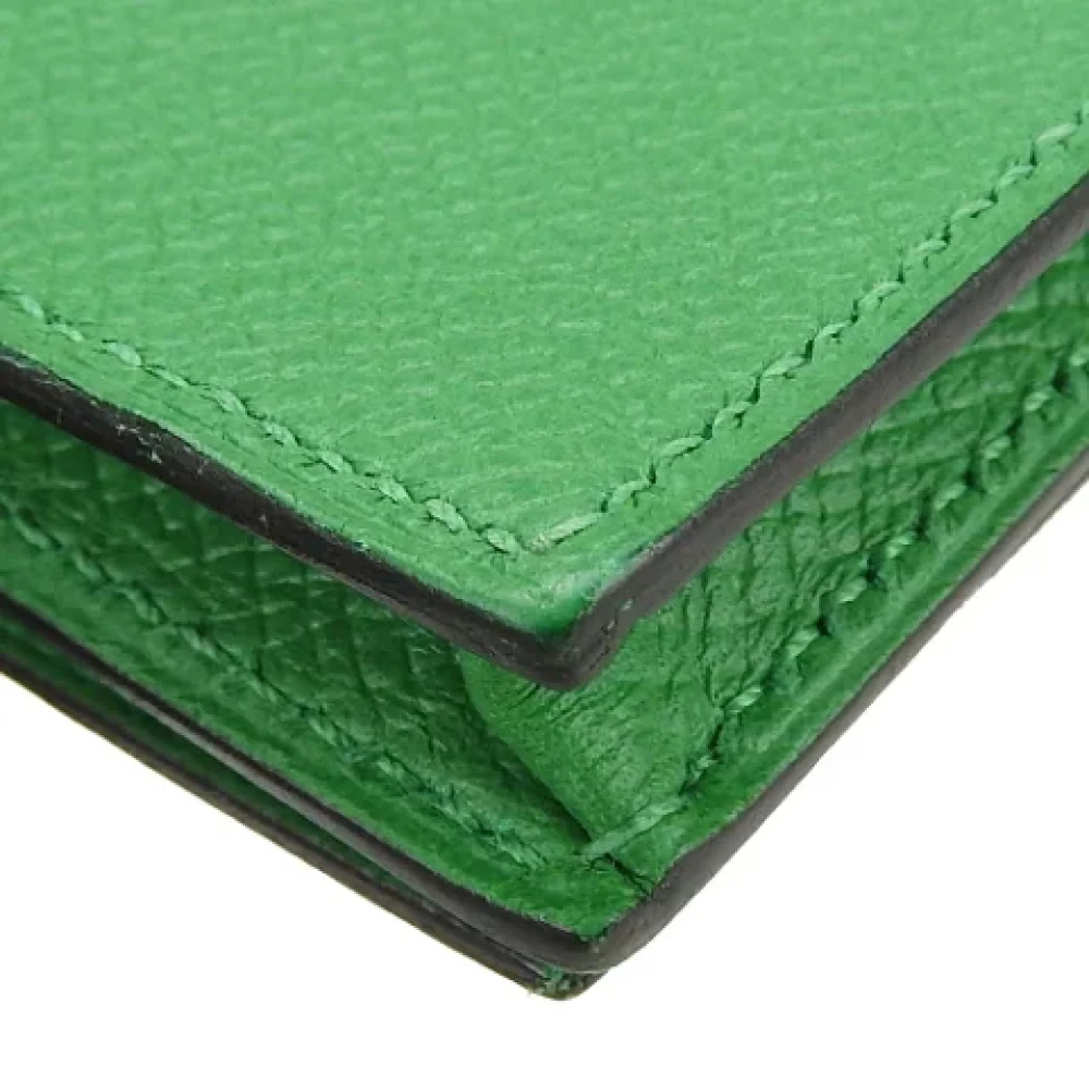 Hermès Vintage Pre-owned Leather wallets Green Dames