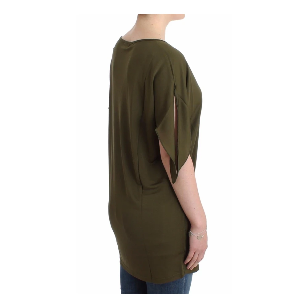John Galliano Levendige Groene Blouse met Logodetails Green Dames