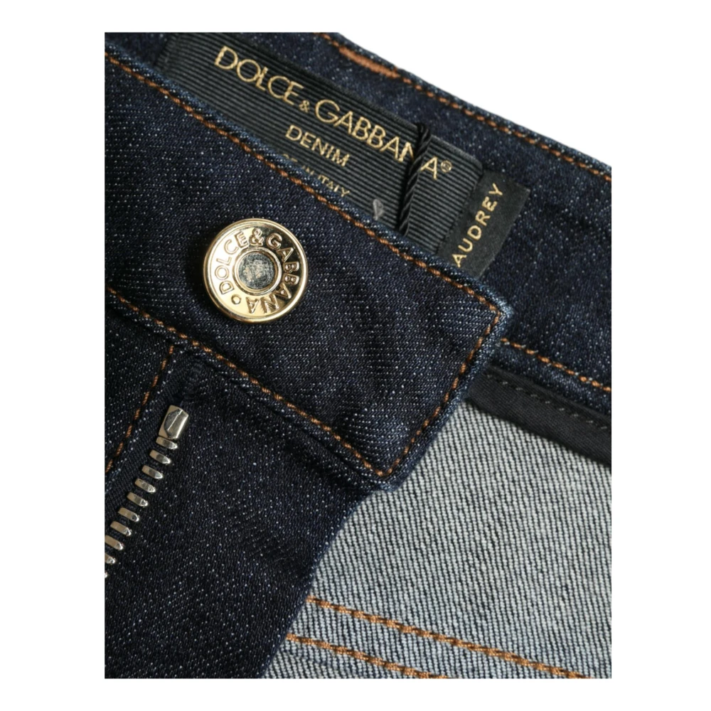 Dolce & Gabbana Donkerblauwe Skinny Denim Jeans Blue Dames