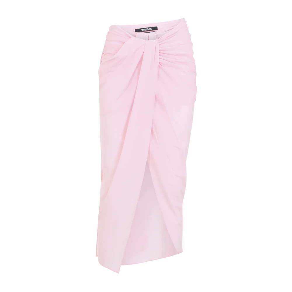 Jacquemus Pink Midi Skirts, Female, 2XS, The Paréo Midi Skirt