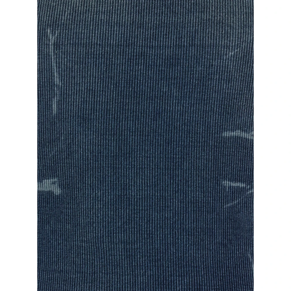 Diesel Geribbelde Grijze Top met Vervaagd Effect Blue Heren