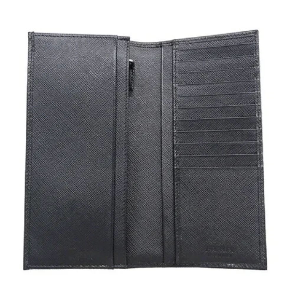 Prada Vintage Pre-owned Fabric wallets Blue Heren