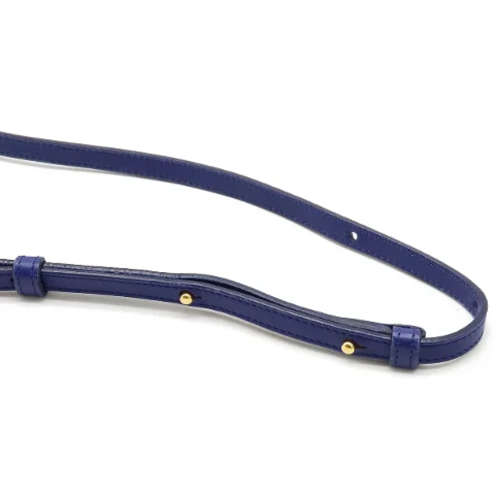Celine Vintage Pre-owned Leather crossbody-bags Blue Dames