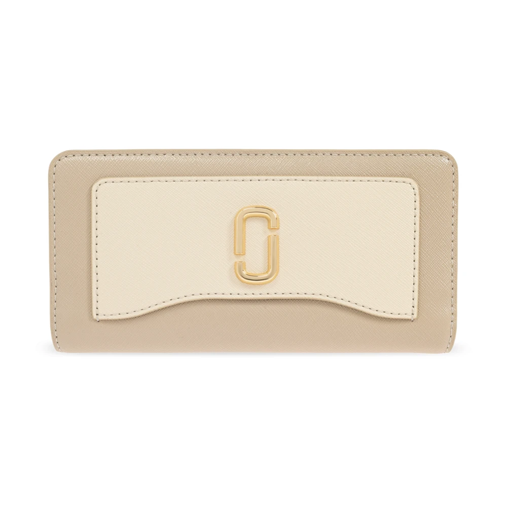 Marc Jacobs Leren portemonnee 'Snapshot' Beige Dames