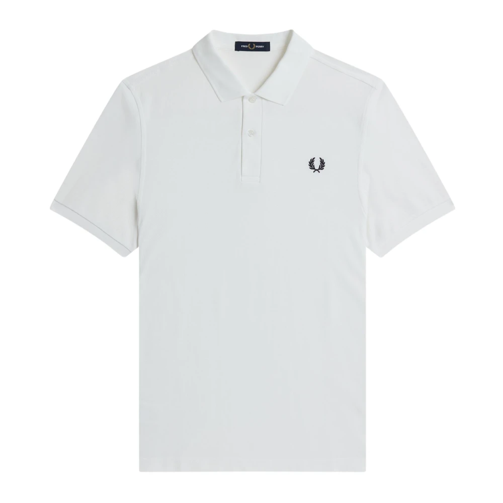 Fred Perry Klassisk Polo Skjorta med Broderi White, Herr