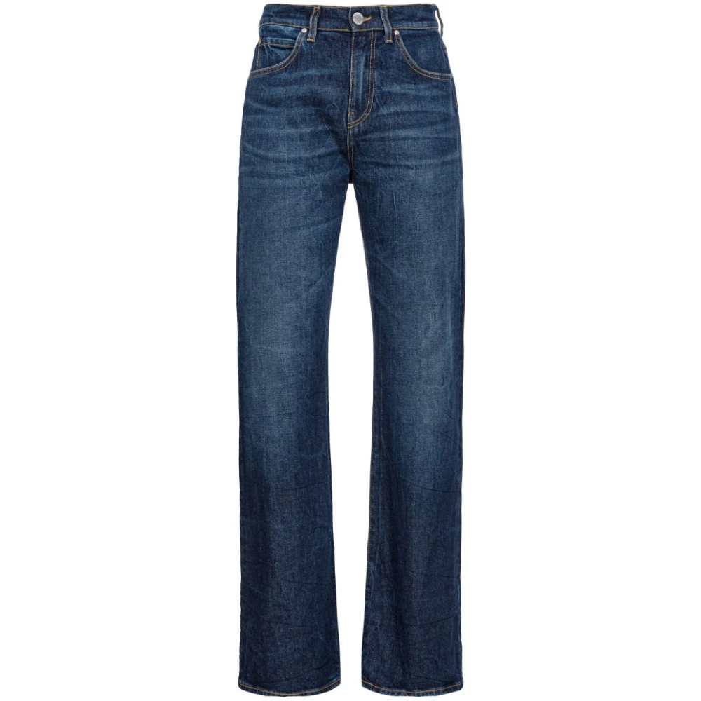 Pinko Denim Jeans met Contrastvoering Blue Dames