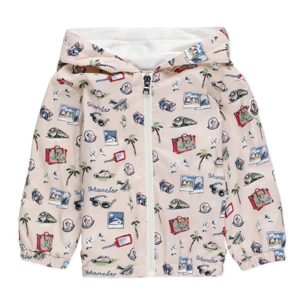Moncler Multicolor Pink Baby Girl Jacket Hooded Zip - Male - Light Jackets - 3 M - Kids