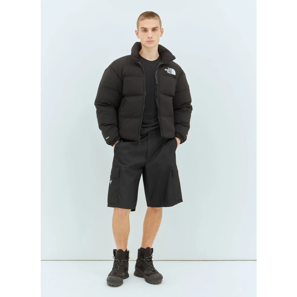 The North Face Geborduurde Nuptse Donsjas Black Heren
