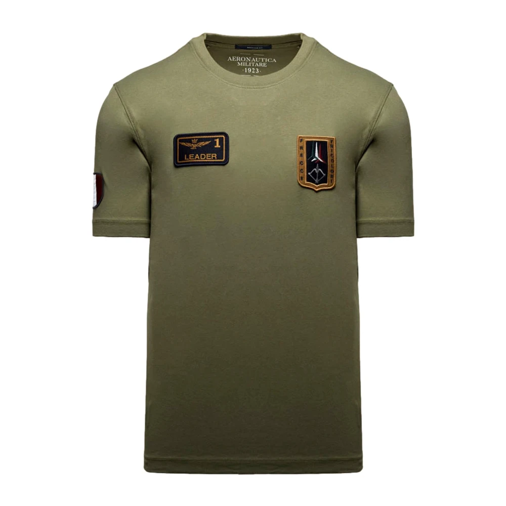 Aeronautica Militare Men's Green T-Shirts, Xl, T Shirt Con Patch Frecce Tricolori