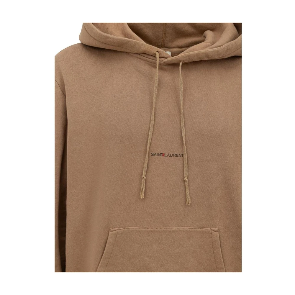 Saint Laurent Beige Katoenen Hoodie Sweater Beige Heren