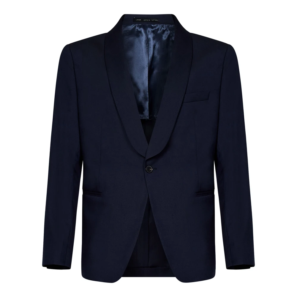 Low Brand Single Breasted Suits Blue Heren