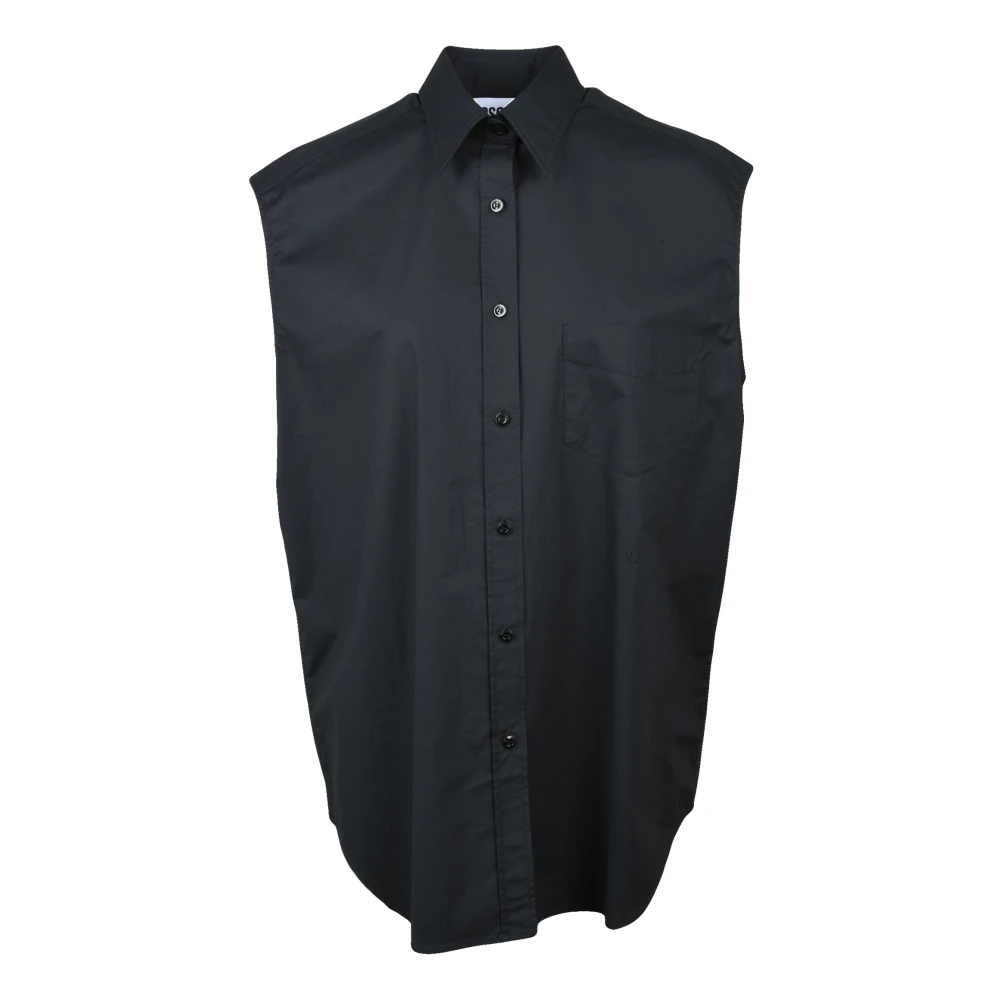 Moschino Femme Noir Blouses Et Chemises, Taille: 38 Fr Camicia Over