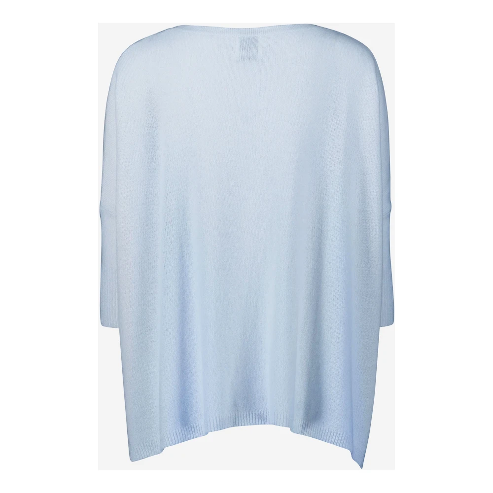 allude Kasjmier Boothals Pullover Lichtblauw Blue Dames