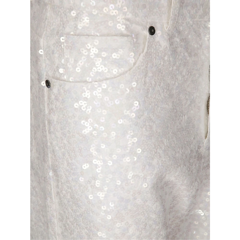 P.a.r.o.s.h. Witte Paillette Jeans White Dames