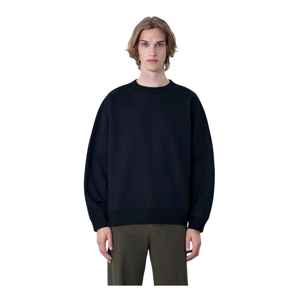 Dries Van Noten Men's Black Sweatshirts, M, Crewneck Knit Jumper
