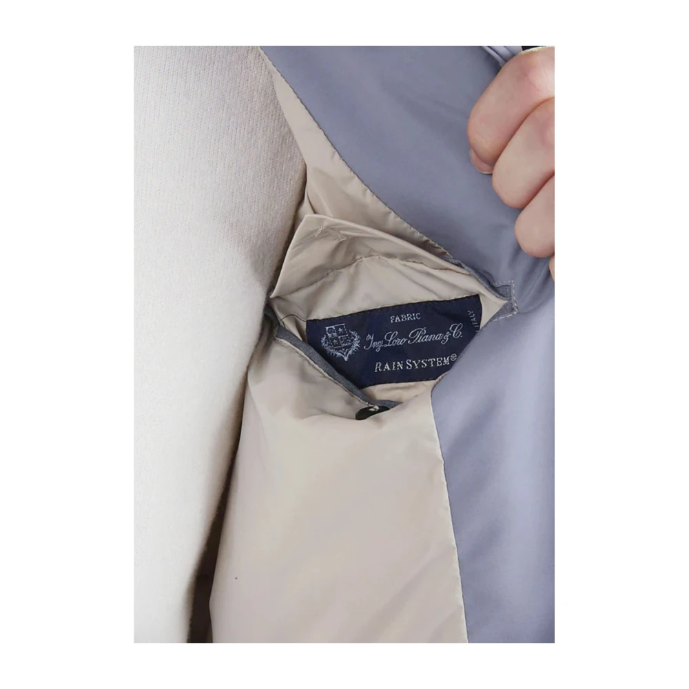 Eleventy Wollen Nylon Vest met Afneembare Capuchon Blue Heren