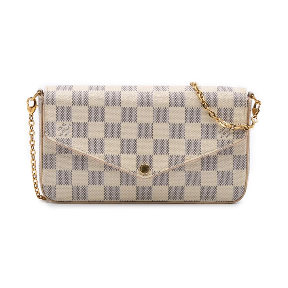 Louis Vuitton Vintage Women's White Pre-Owned Elegant Chain Wallet