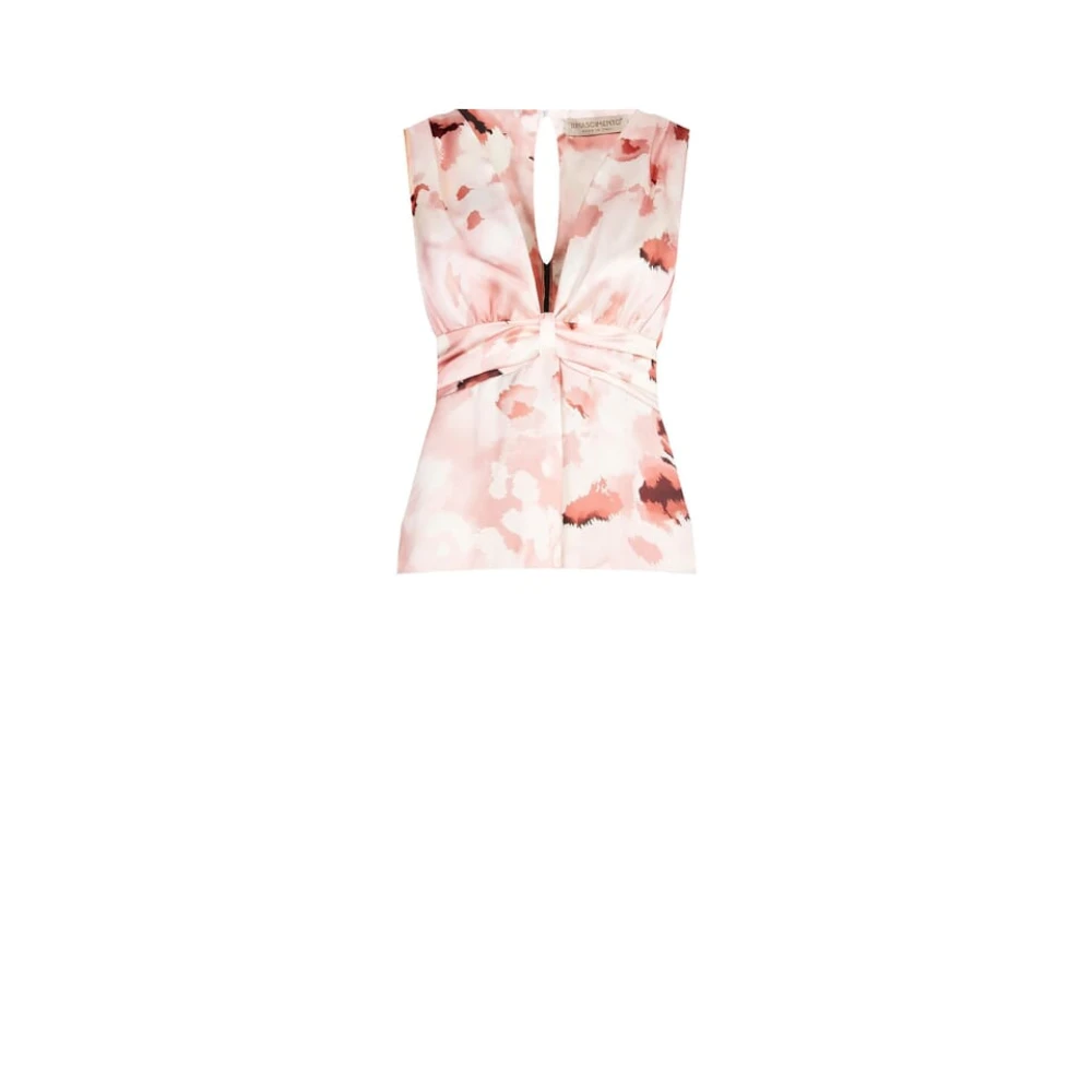 RINASCIMENTO Satijnen Top met Strikdetail Multicolor Dames
