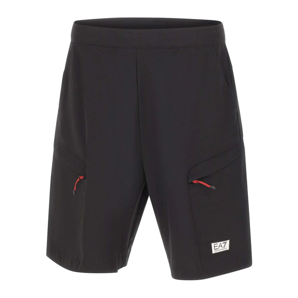 Emporio Armani Ea7 Hombre Negro Pantalones Cortos, Talla: L