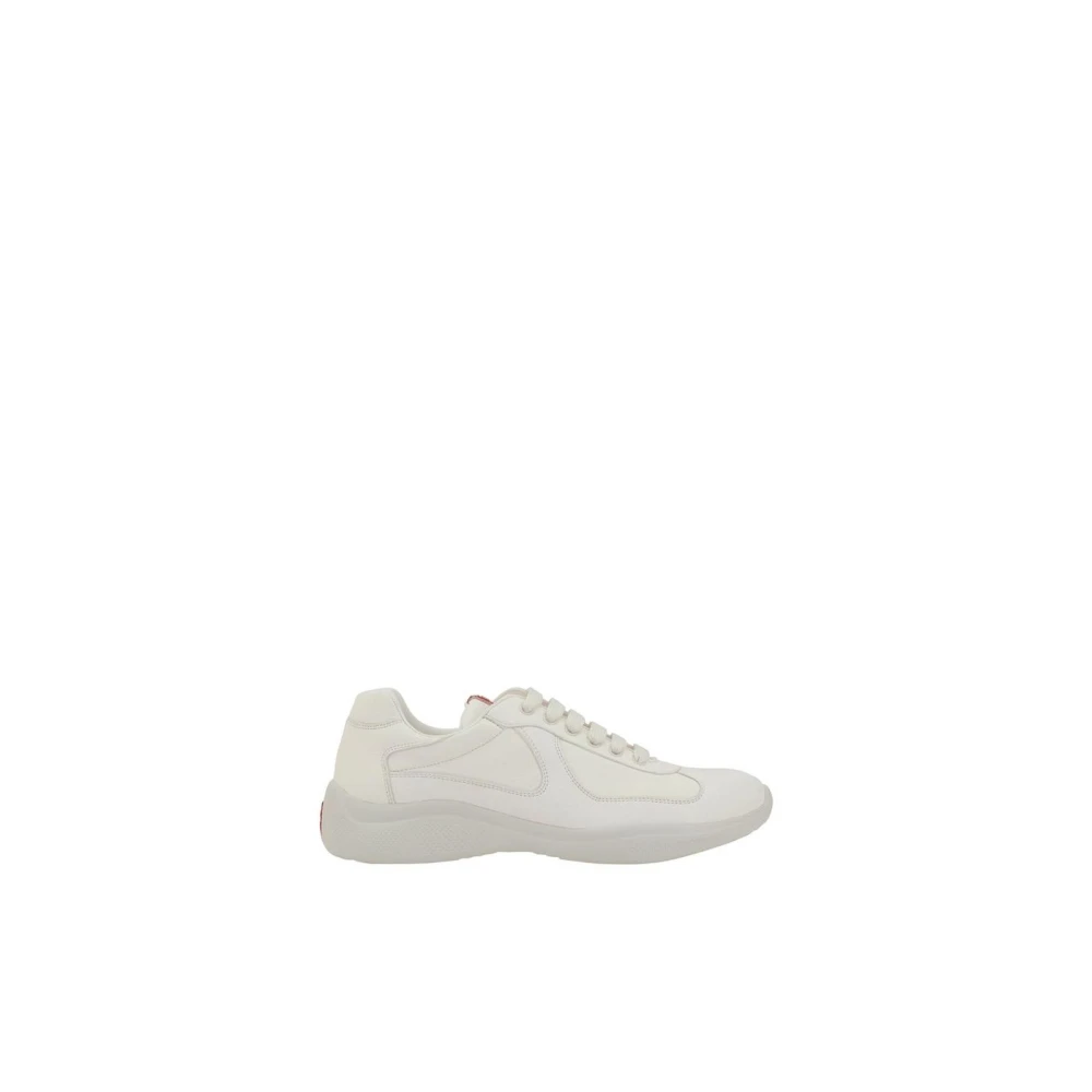 Hvite Skinn Sneakers Moderne Design