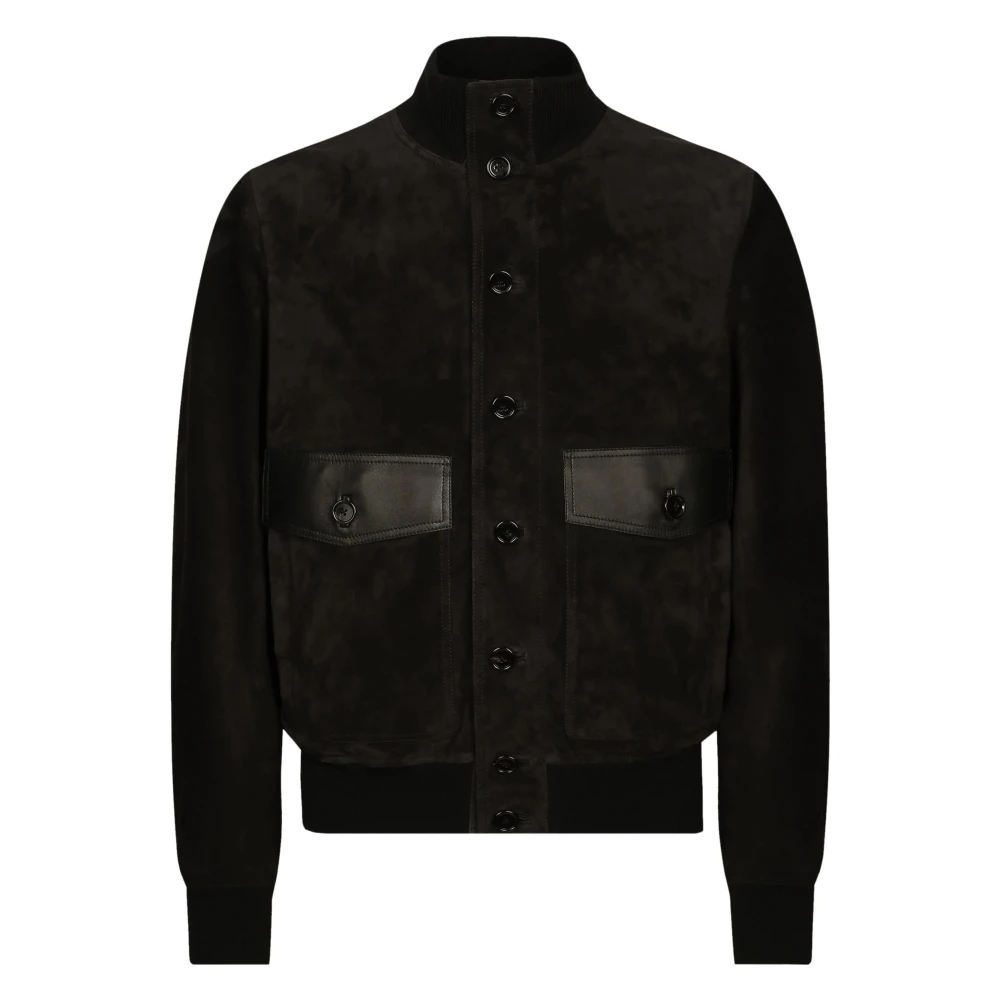 Dolce & Gabbana Zwarte Jas Black Heren