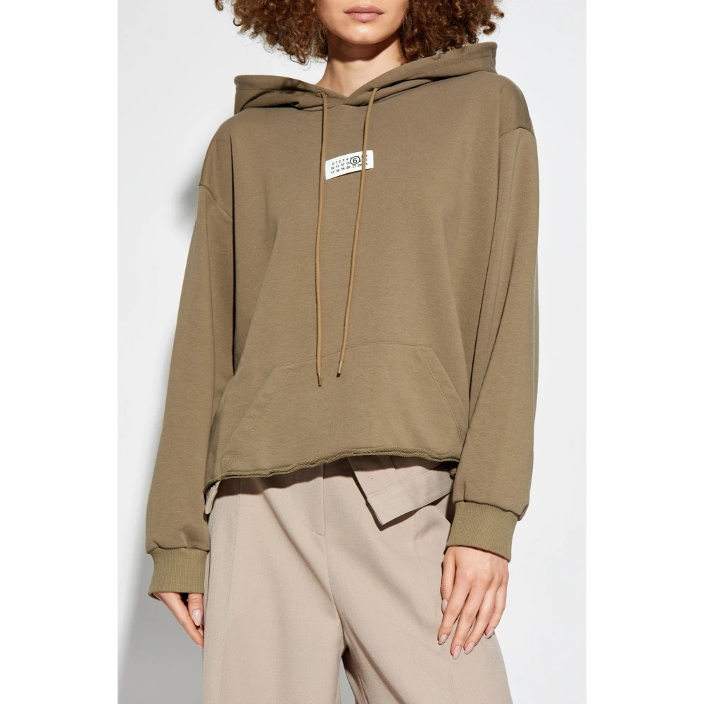 MM6 Maison Margiela Sweatshirt met logo Brown Dames