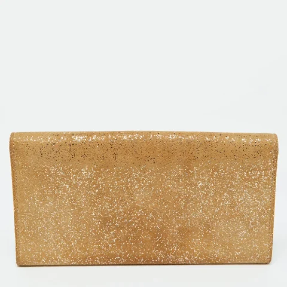 Jimmy Choo Pre-owned Suede clutches Yellow Dames