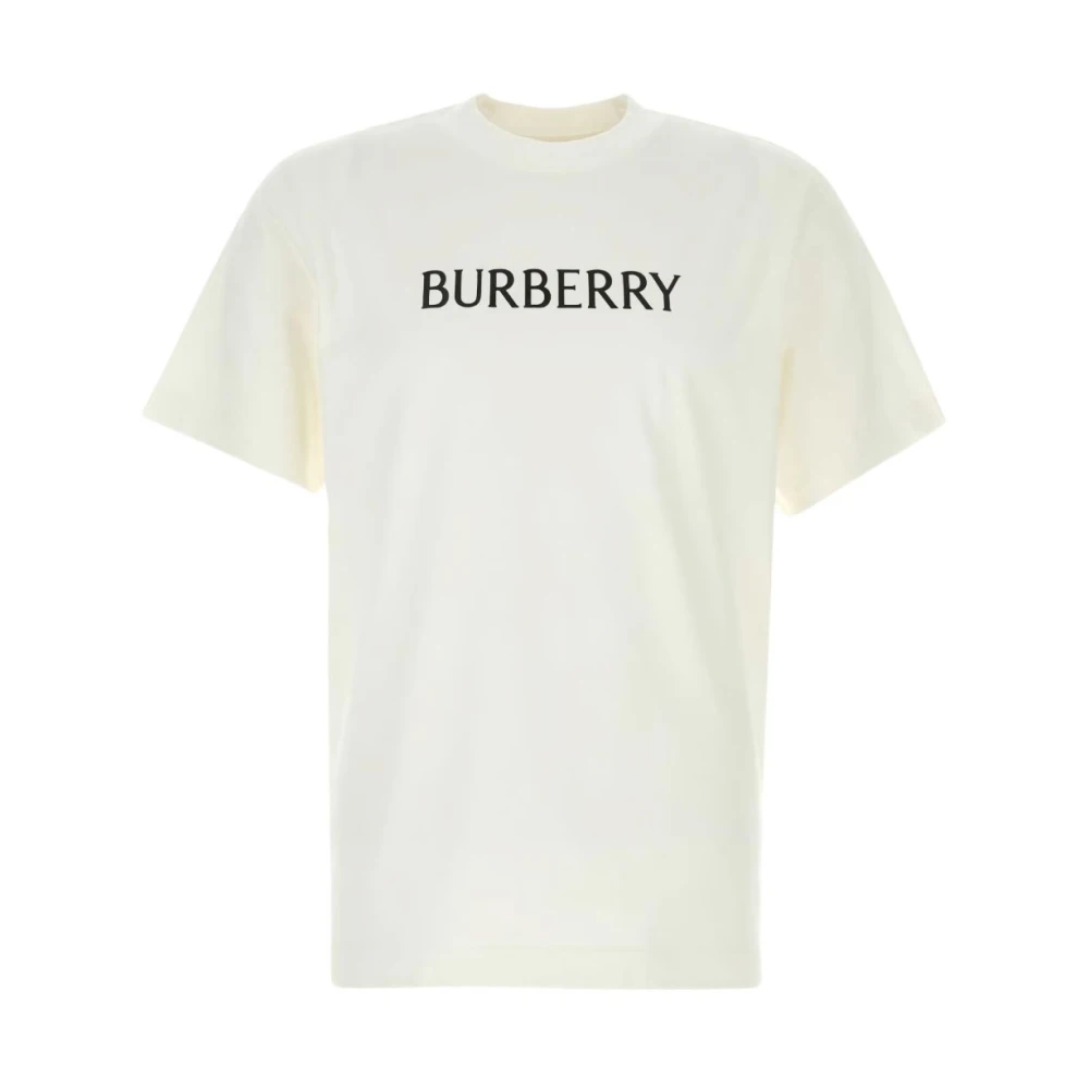 Burberry Men's White Logo Cotton T-Shirt