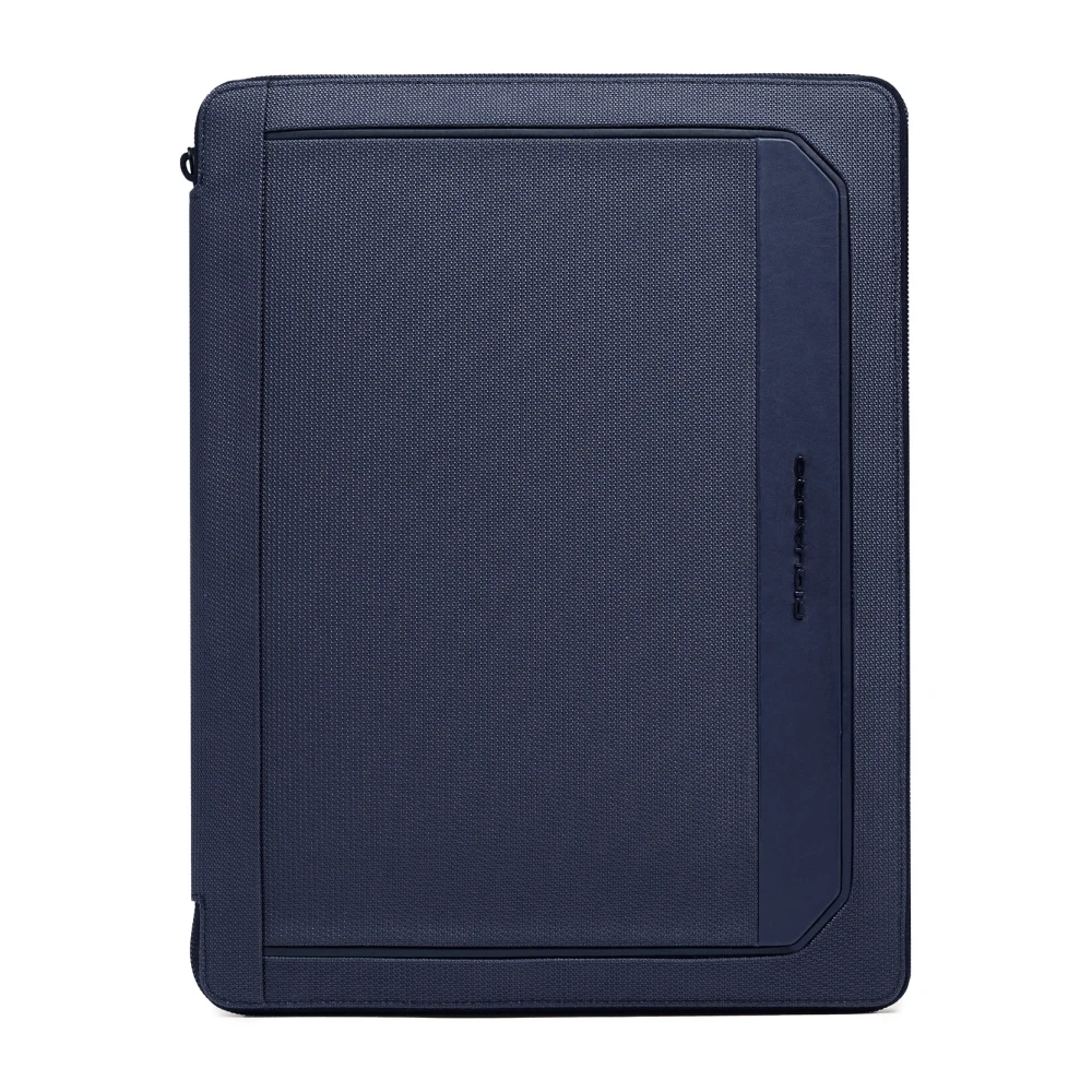 Piquadro Mannelijk Blauw Tassen Heren, One Size, Katoen, Notepadhouder Met I Pad Compartiment