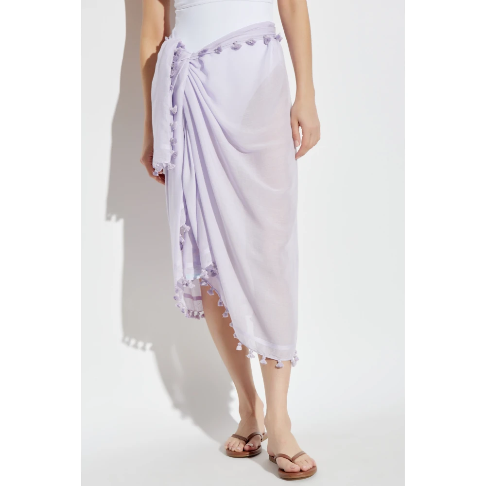Melissa Odabash Pareo met franjes Purple Dames