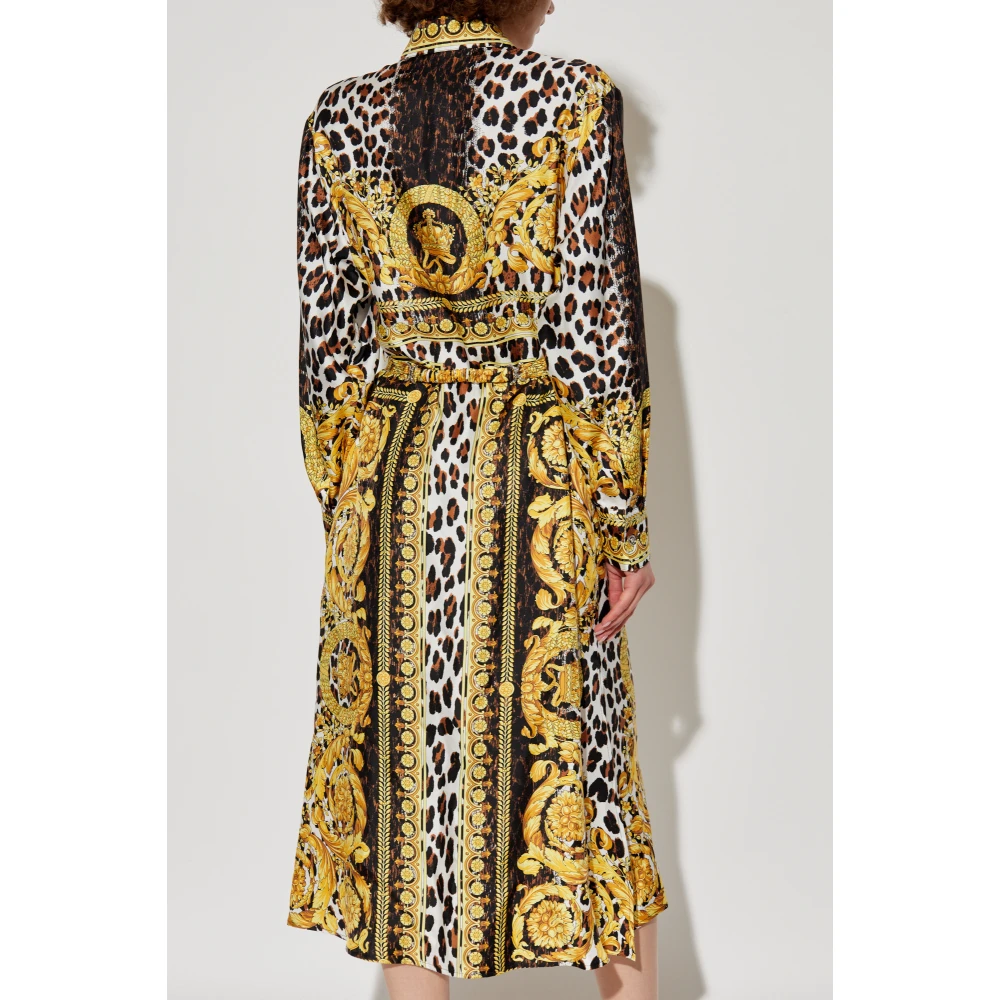 Versace Zijden jurk Multicolor Dames