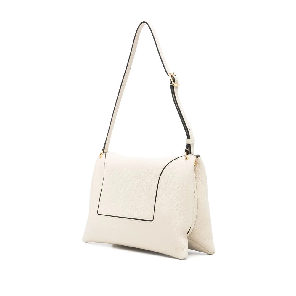 Wandler Beige Leren Schoudertas met Klep Beige Dames
