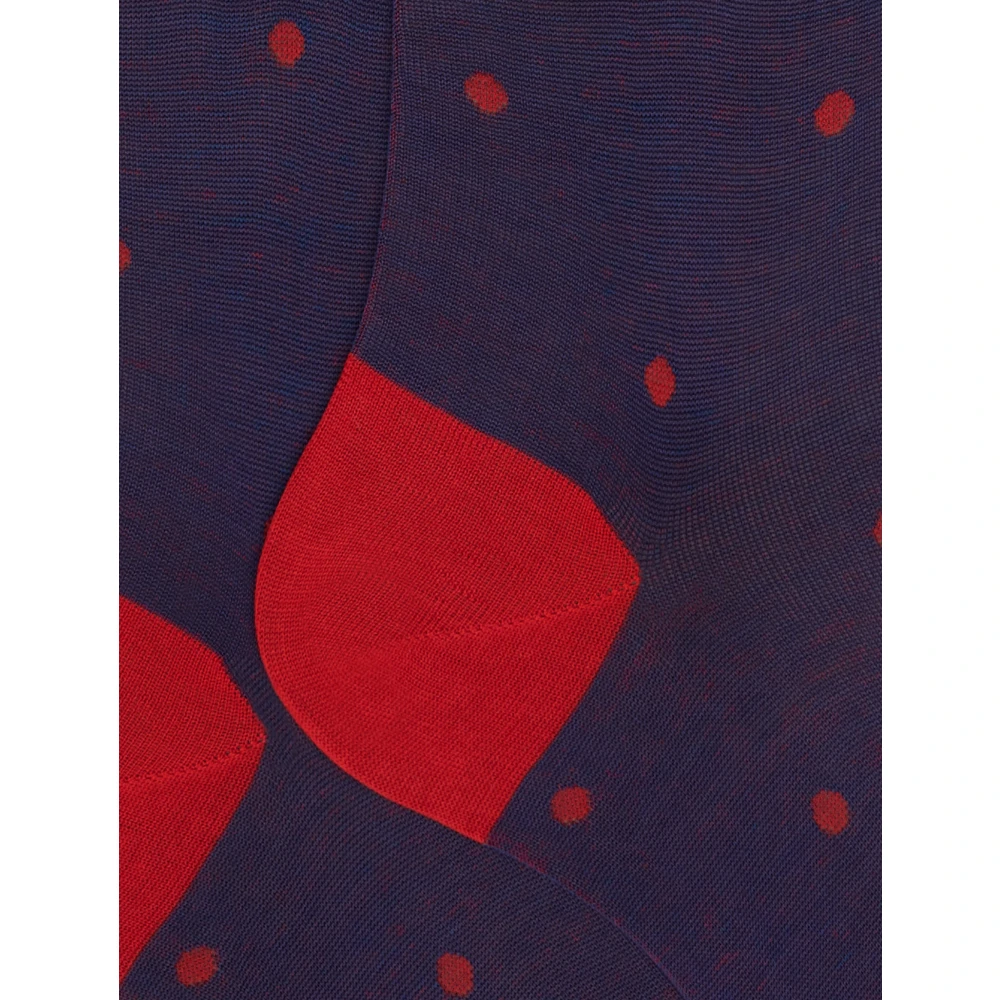 Gallo Lange Katoenen Herensokken met Polka Dot Patroon Multicolor Heren