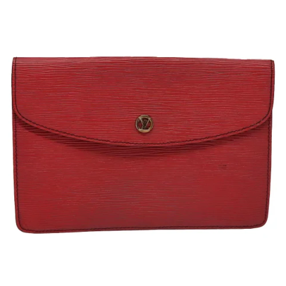 Louis Vuitton Vintage Pre-owned Leather clutches Red Dames