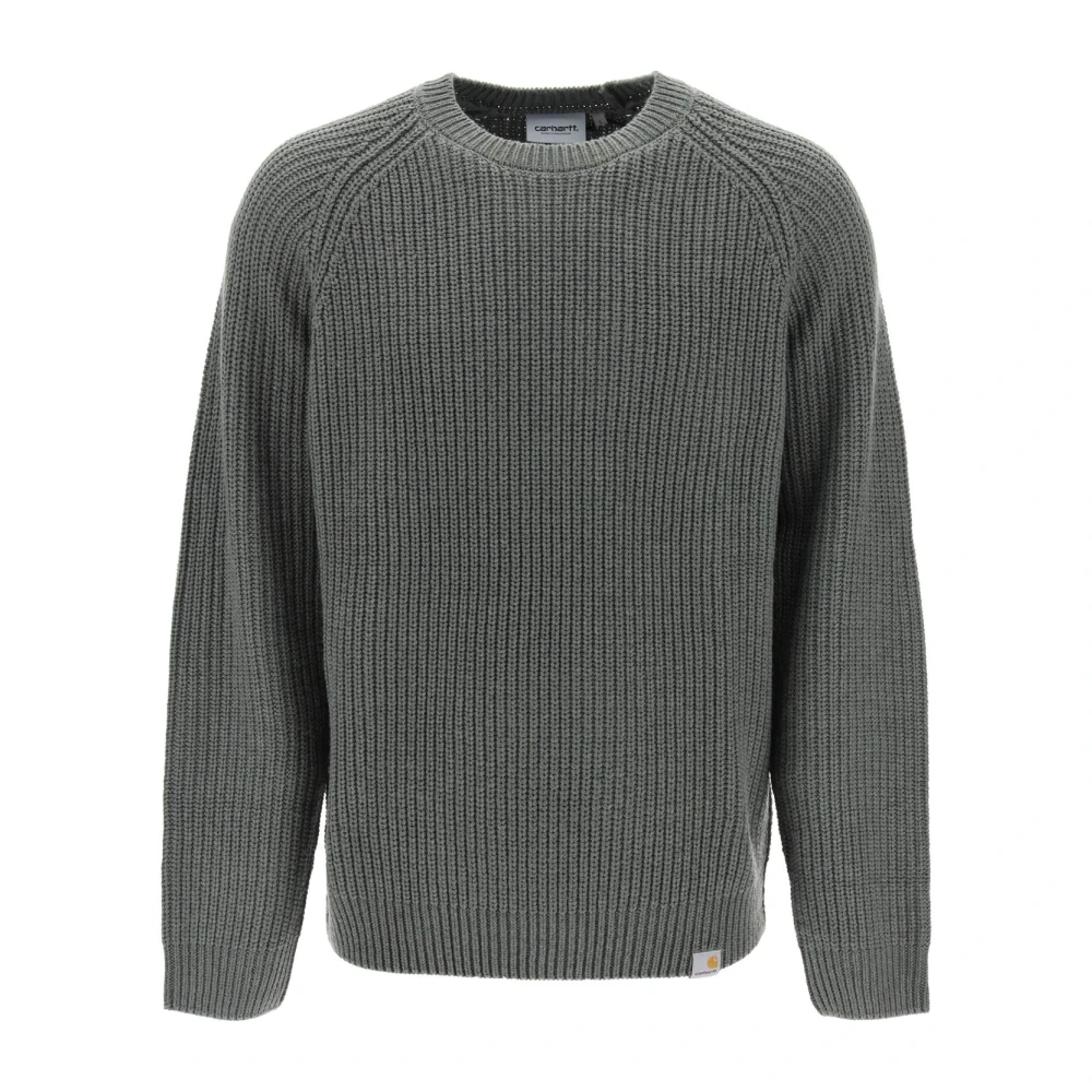 Carhartt WIP Comfortabele Forth Sweater in Engelse Ribgebreide Stof Green Heren