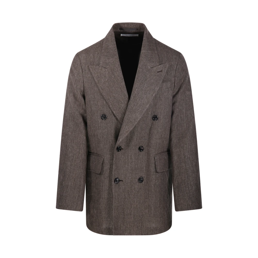 Our Legacy Linnen Tabak Blazer Brown Heren