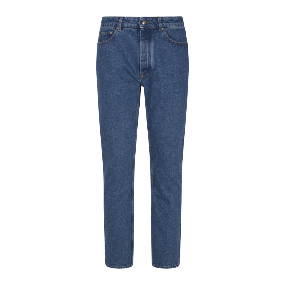 Palm Angels Monogram Straight Denim Lichtblauw Zwart Blue Heren