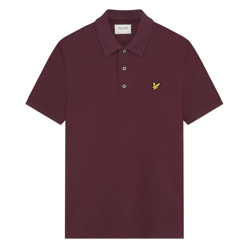 T-Shirt & Polo Lyle & Scott Sp400vog Polo-Z562 Burgundy Uomo Rosso Piccolo - Immagine 4