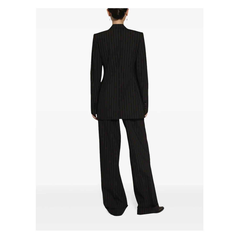 Dolce & Gabbana Gestreepte Broek voor Mannen Black Dames
