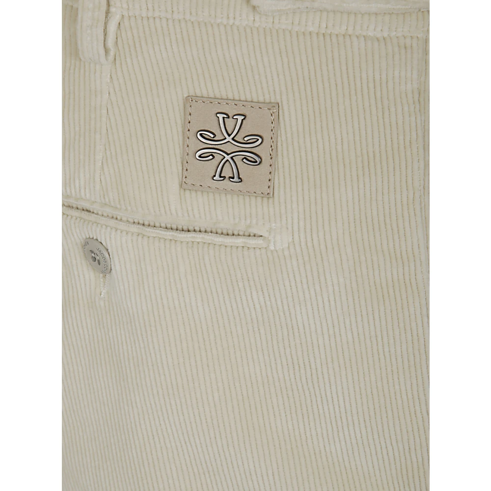 Jacob Cohën Slimme Crop Potlood Broek Beige Heren