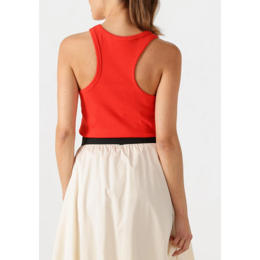 Co'Couture Rode Borduur Tank Top Red Dames
