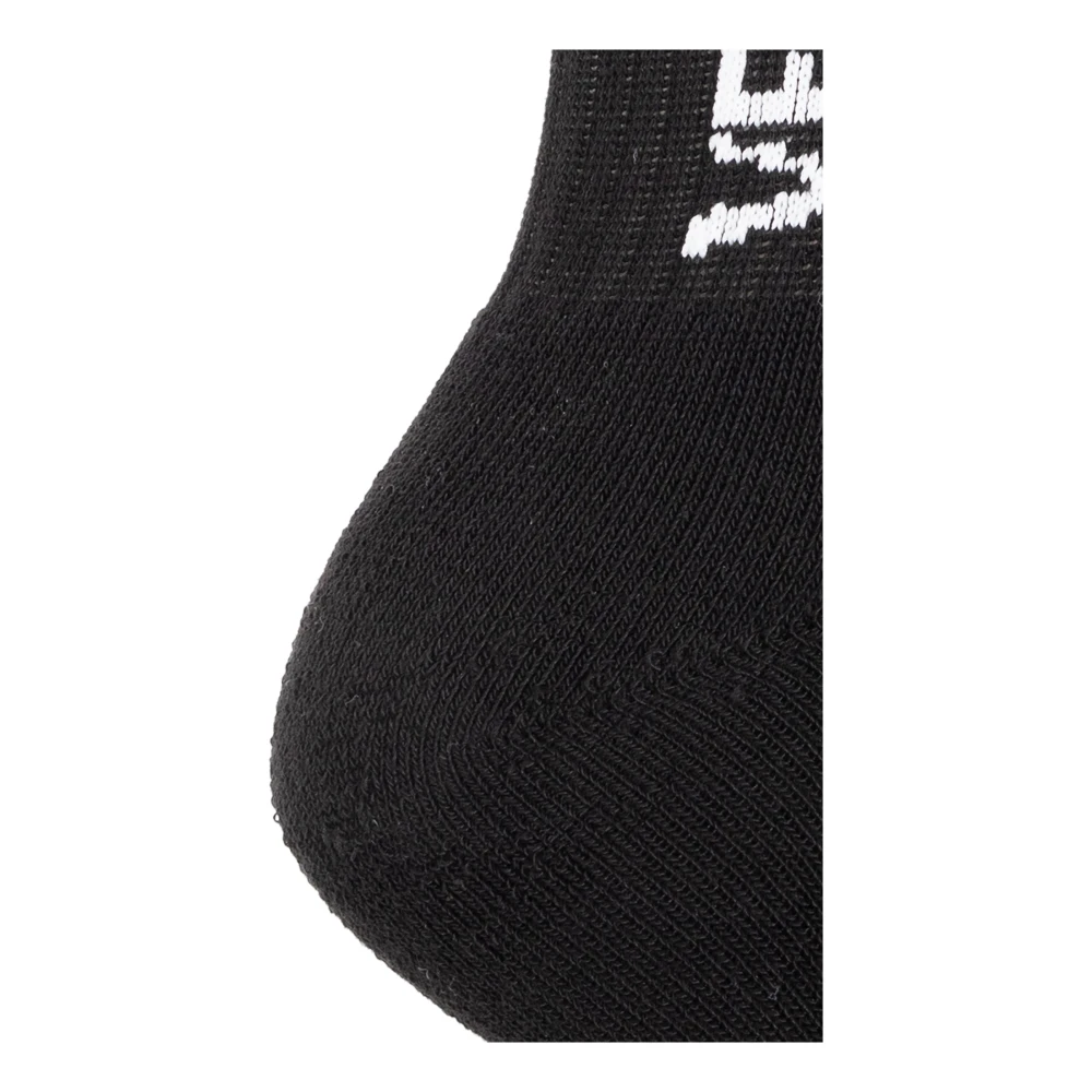Versace Jeans Couture Katoenen sokken met logo Black Dames