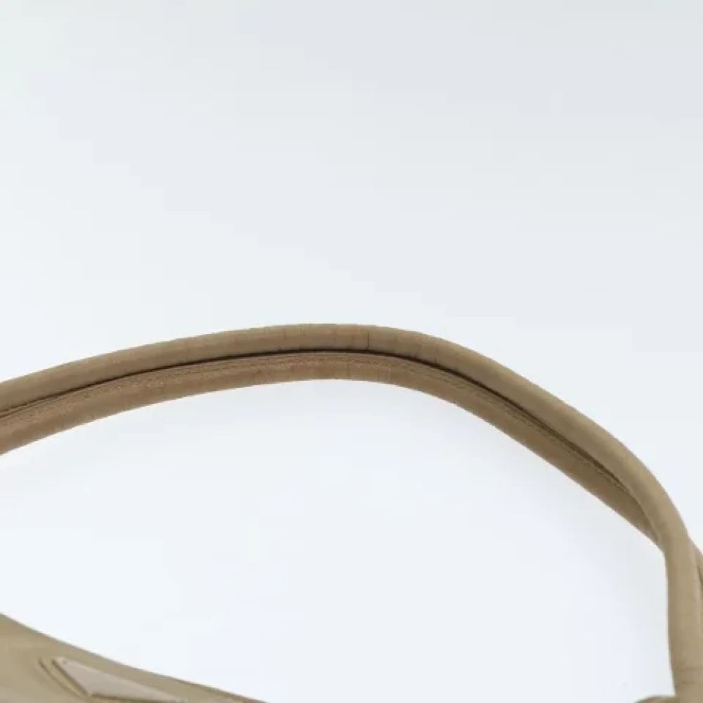 Prada Vintage Pre-owned Leather prada-bags Beige Dames