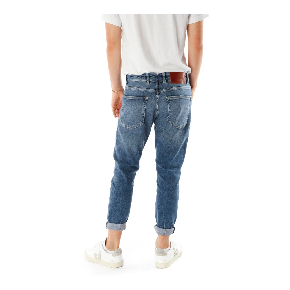 Gabba Hoge Taille Tapered Fit Jeans Blue Heren