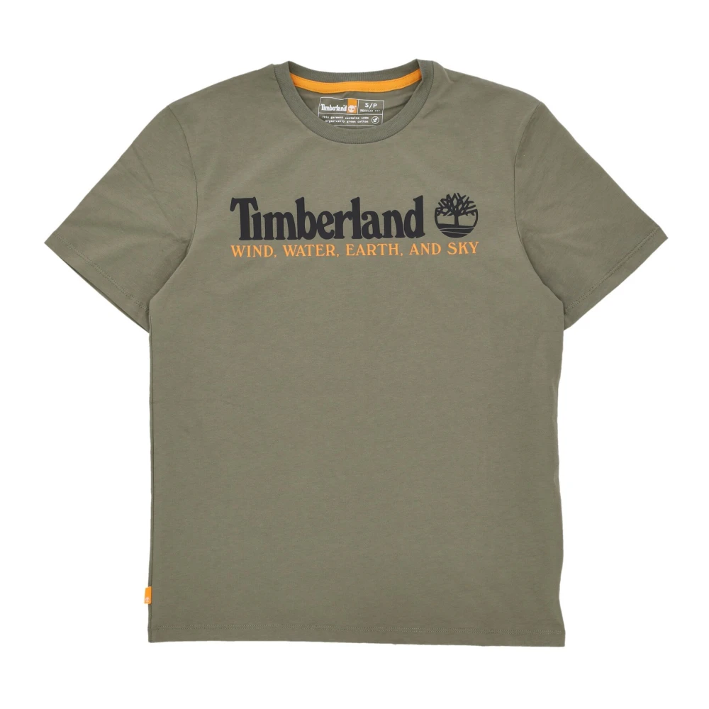 Timberland Wwes Front Tee Streetwear Collectie Green Heren