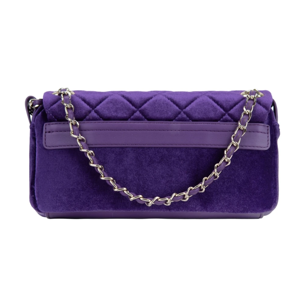 Tosca Blu Gewatteerde Schoudertas met Drukknop Purple Dames